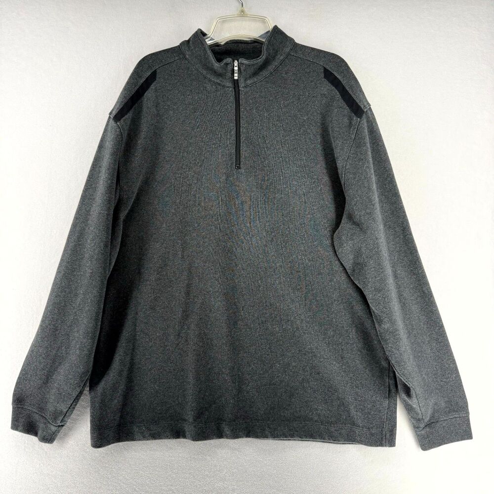 Nike Golf Dri-Fit Quarter Zip Cotton Blend Gray Color Mens Size XXL